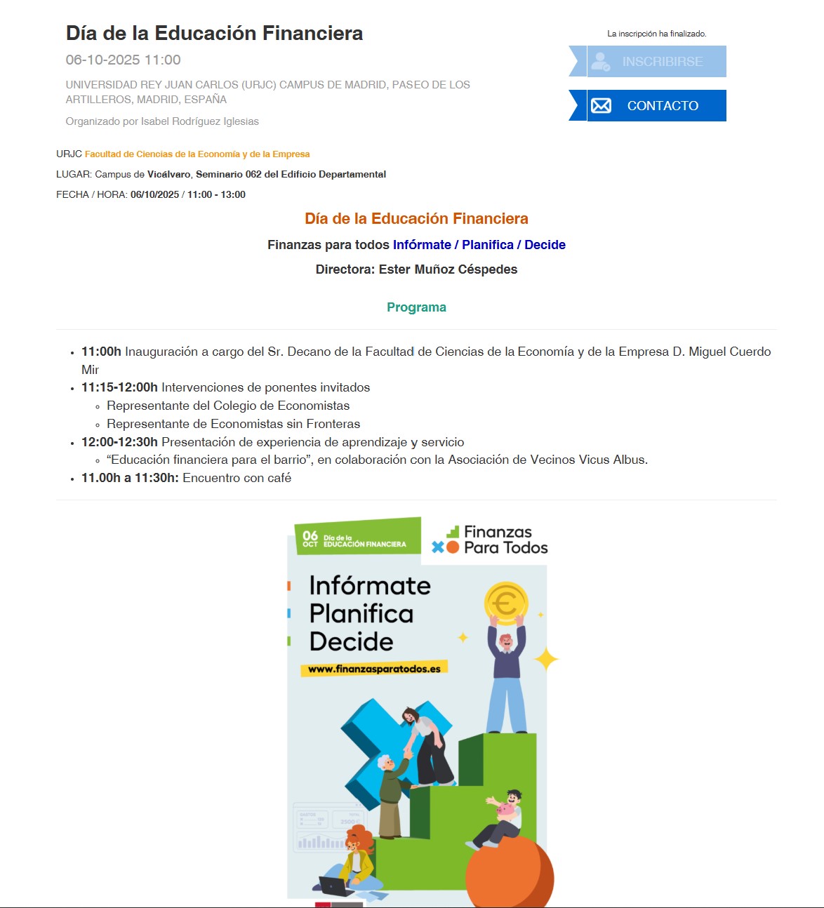 ApS Educación Financiera para el barrio: Aprende Enseñando 